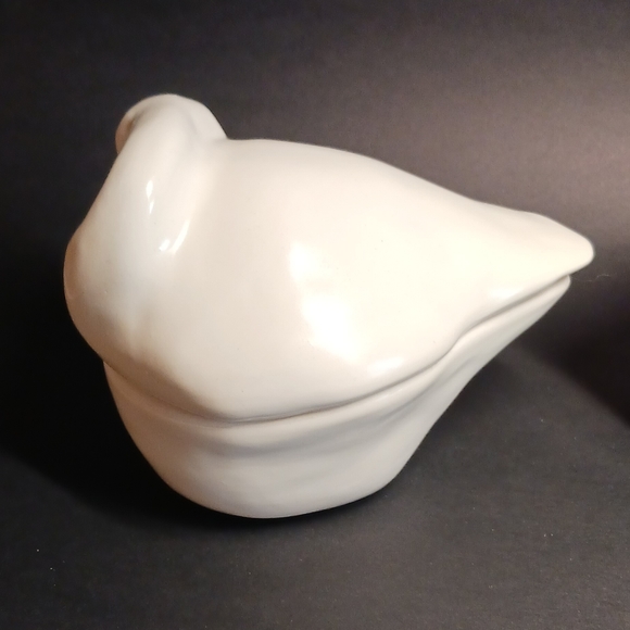 Vintage Ceramic Figural Geese Sugar bowl Creamer with Yellow Beak, 1980s - Picture 4 of 11